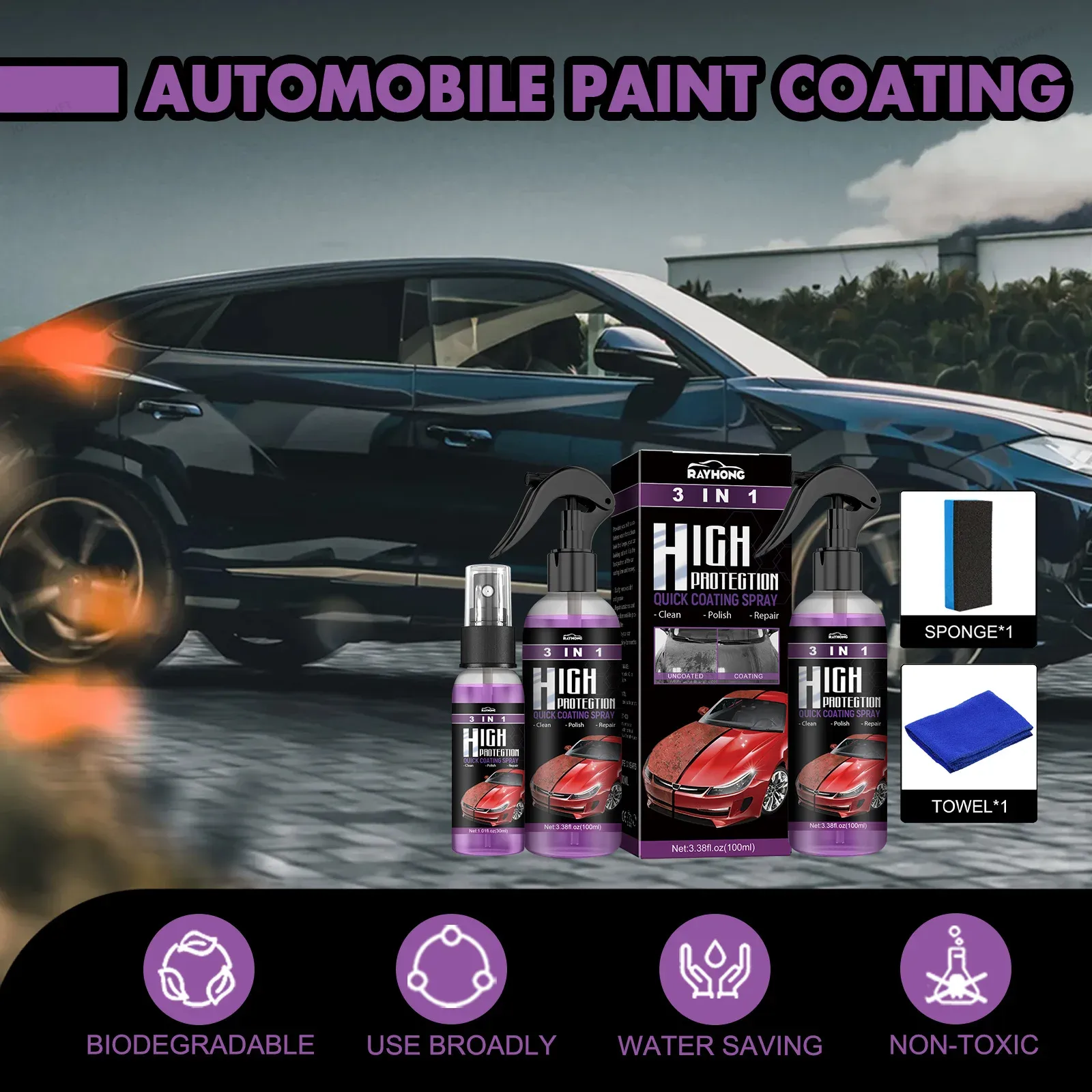 100ML 3 In 1 Car Ceramic Nano  - Nano Liquid Coating 评论和价格